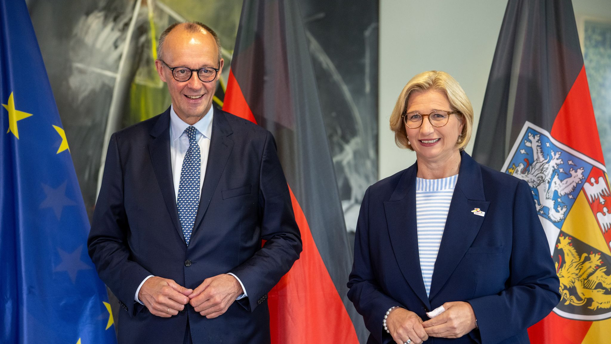 Das Saarland ist das dritte Bundesland, dass Merz bei seinen Länderreisen besucht - Foto: Harald Tittel/dpa