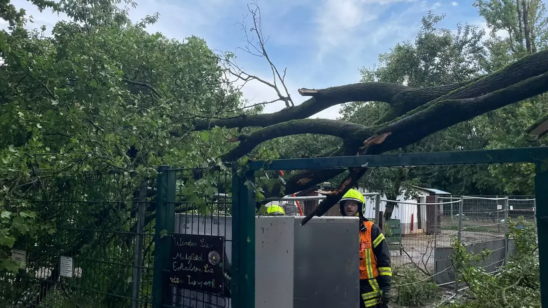 Feuerwehr MTK: Unwetterlage fordert Feuerwehren in Hattersheim am Main - 18 Einsatzstellen in rund vier Stunden - Bild: presseportal.de