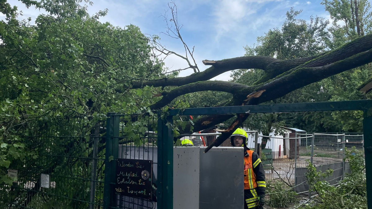Feuerwehr MTK: Unwetterlage fordert Feuerwehren in Hattersheim am Main - 18 Einsatzstellen in rund vier Stunden - Foto: presseportal.de