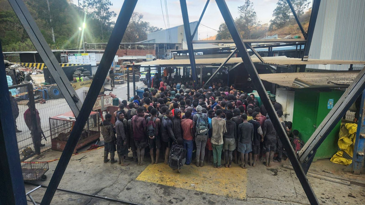 Hunderte illegale Bergleute sind in einer Mine in der südafrikanischen Stadt Barberton festgenommen worden. - Foto: -/SA Police Service/dpa
