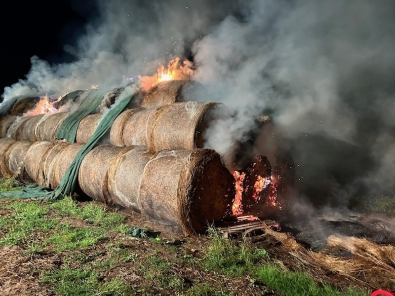 POL-PDKL: Brand mehrerer Heuballen - Foto: presseportal.de
