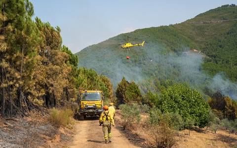 Im Nordwesten Spaniens brennt es derzeit nahezu überall. - Foto: Carlos Criado/EUROPA PRESS/dpa
