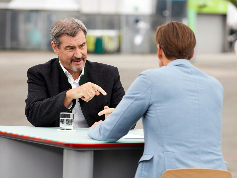 Die AfD liegt in Umfragen derzeit bei 25 Prozent und damit nur knapp hinter der Union.  - Foto: Sebastian Arlt/ZDF/dpa