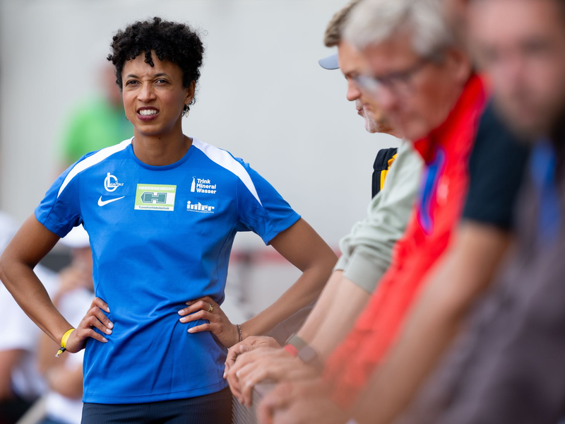 Yemisi Ogunleye übertraf beim deutschen Meistertitel die 19 Meter. - Foto: Sven Hoppe/dpa