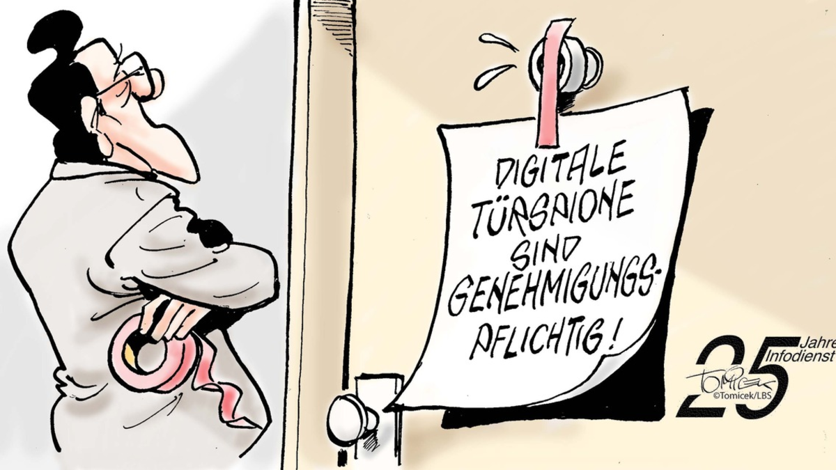 Digitaler Türspion / Besser vorher Eigentümerbeschluss besorgen - Foto: presseportal.de