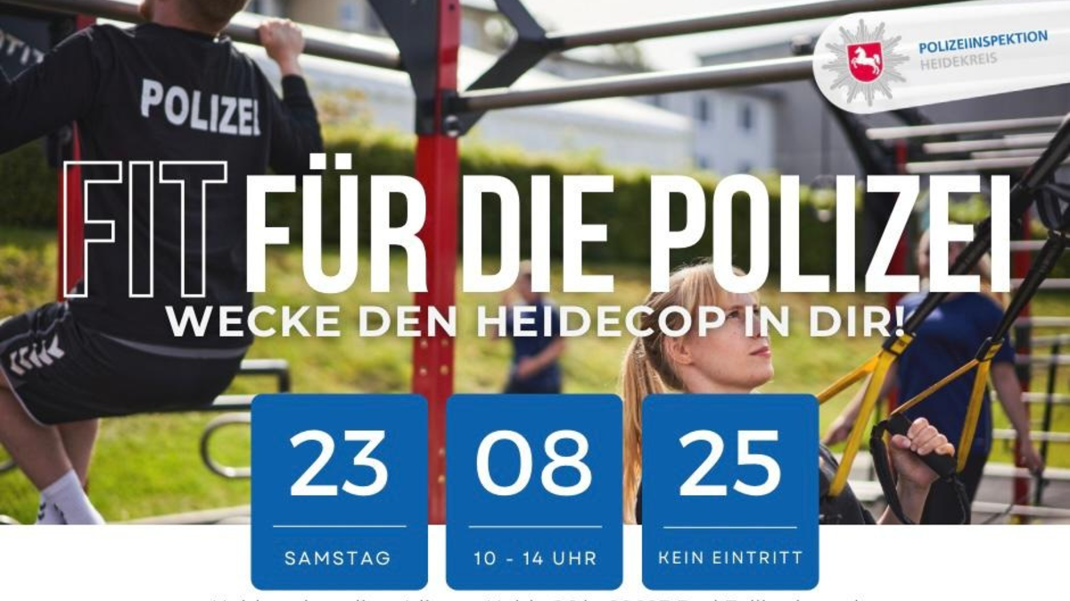 POL-HK: +++ SAVE THE DATE +++ Fit für die Polizei - wecke den Heidecop in Dir! - Foto: presseportal.de