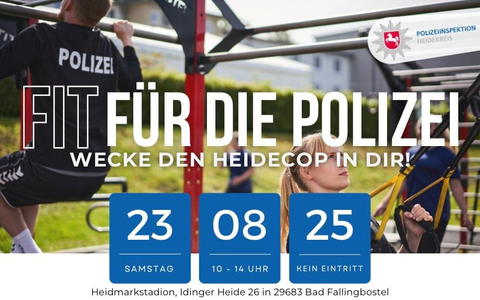 POL-HK: +++ SAVE THE DATE +++ Fit für die Polizei - wecke den Heidecop in Dir! - Foto: presseportal.de
