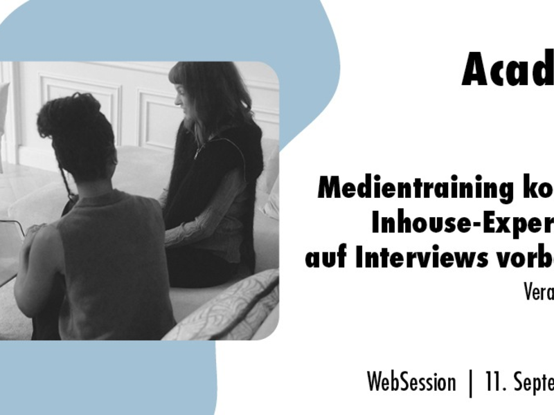 Medientraining kompakt: Inhouse-Expert:innen auf Interviews vorbereiten / Ein Online-Seminar der news aktuell Academy - Foto: presseportal.de