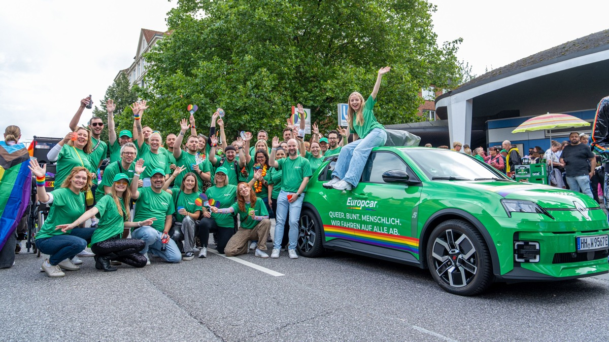 Queer. Bunt. Menschlich. Europcar fährt auf alle ab - und nimmt erstmals am CSD in Hamburg teil - Foto: presseportal.de