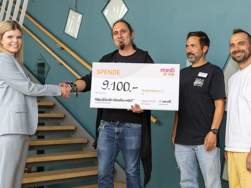15-jähriges Jubiläum: medi for help spendet 9.100 Euro an den Verein Kinderseelen e. V. - Foto: presseportal.de