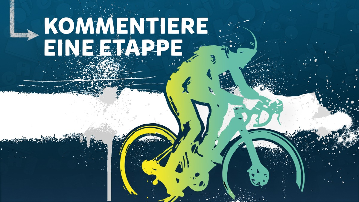 Radsport-Fan Ivo (12) und ARD-Sportreporter Florian Naß kommentieren Deutschland Tour-Etappe / 