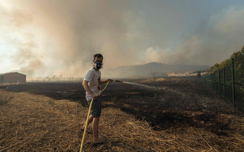 Das Feuer in Südfrankreich breitete sich rapide aus. - Foto: Idriss Bigou-Gilles/AFP/dpa