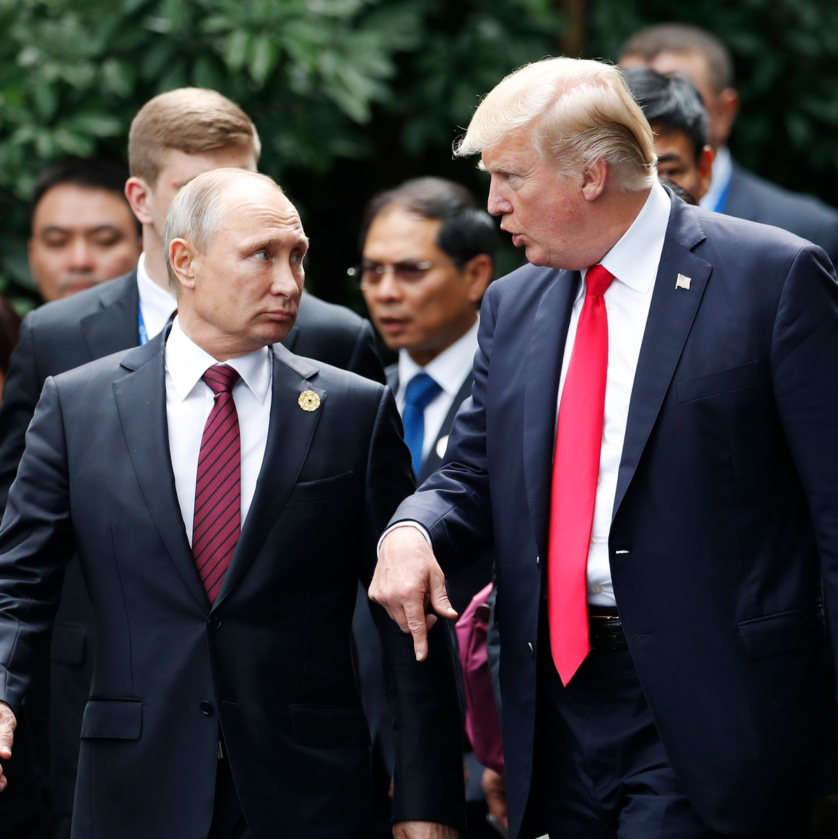 Trump und Putin trafen sich schon mehrmals - darunter in Vietnam. (Archivbild) - Foto: Jorge Silva/Reuters Pool/dpa