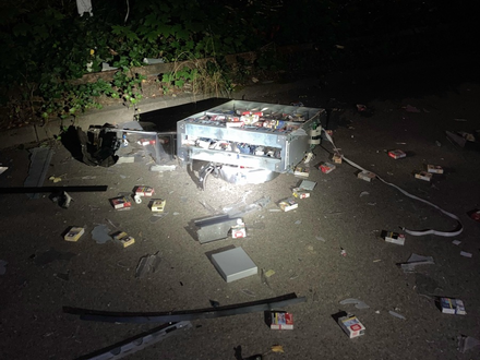 POL-AC: Freistehender Zigarettenautomat gesprengt - Täter flüchtig - Foto: presseportal.de