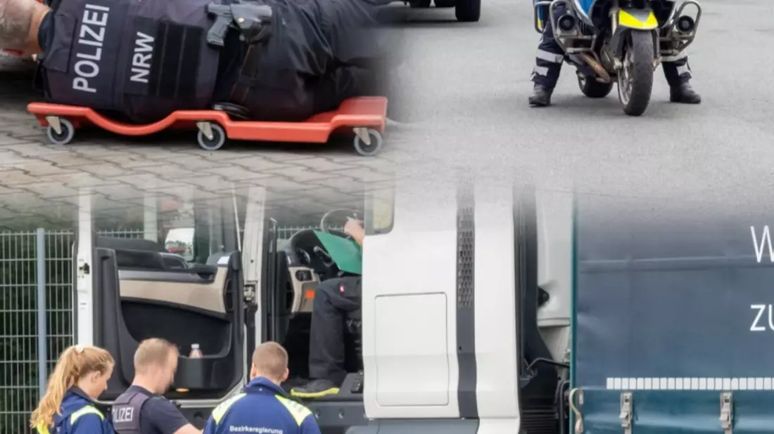 POL-OB: Landesweite Kontrollen des gewerblichen Personen- und Güterverkehrs - Polizei Düsseldorf unterstützte gemeinsam mit elf Kreispolizeibehörden den landesweiten Einsatz - 591 Lkw kontrolliert - Bild: presseportal.de