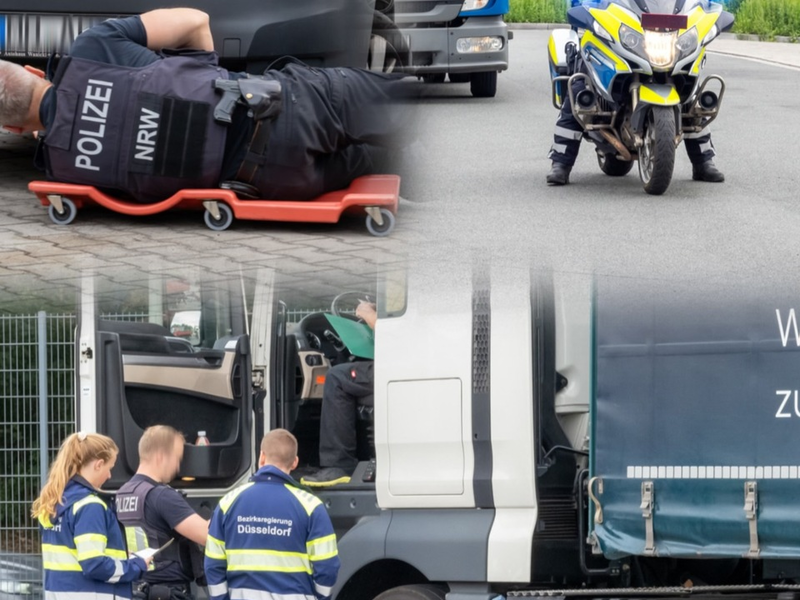 POL-OB: Landesweite Kontrollen des gewerblichen Personen- und Güterverkehrs - Polizei Düsseldorf unterstützte gemeinsam mit elf Kreispolizeibehörden den landesweiten Einsatz - 591 Lkw kontrolliert - Foto: presseportal.de