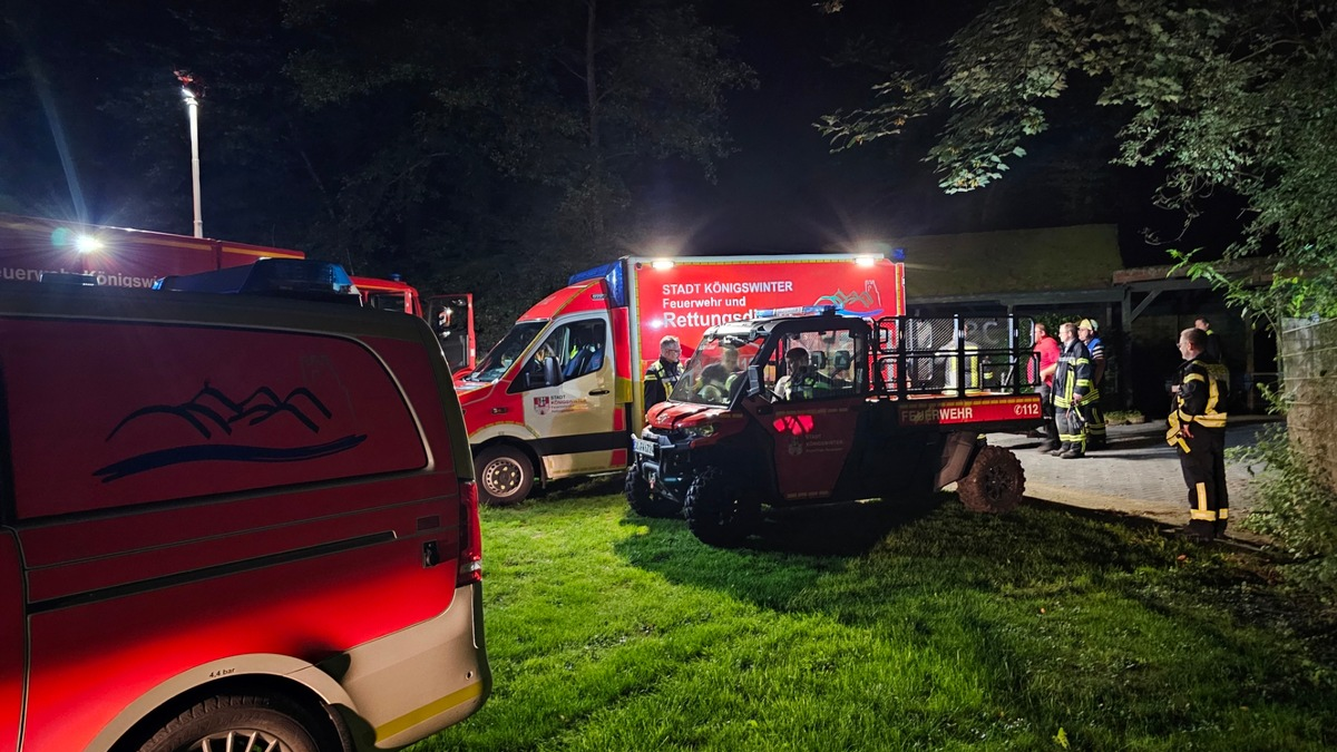 FW Königswinter: Verletzter Mountainbikefahrer im Wald - Feuerwehr unterstützt Rettungsdienst - Foto: presseportal.de