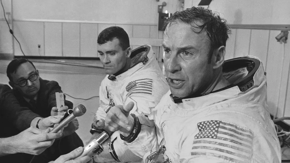 Lovell war Kopf der Crew des Fluges von Apollo 13, der 1970 nach einem technischen Defekt beinahe in einer Katastrophe endete. (Archivbild) - Bild: Anonymous/AP/dpa