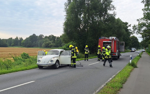 FW Flotwedel: PKW-Brand erfordert Einsatz der Ortsfeuerwehr Offensen - Foto: presseportal.de