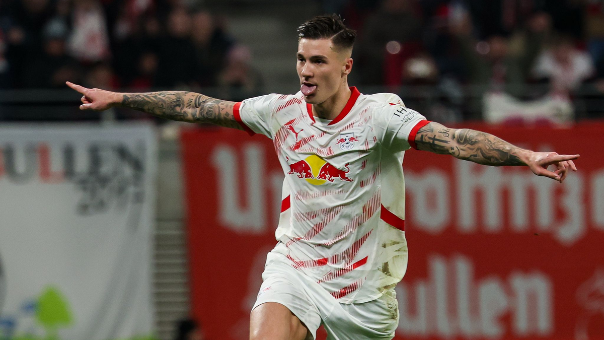 Benjamin Sesko jubelt künftig für Manchester United - Foto: Jan Woitas/dpa