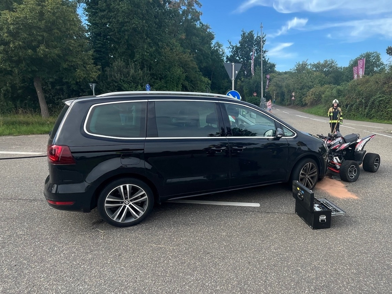 POL-PDNW: Polizeiinspektion Haßloch - Verkehrsunfall nach Frontalzusammenstoß zwischen PKW und Quad - Foto: presseportal.de