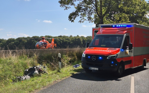 POL-HI: Verkehrsunfall mit schwerverletztem Motorradfahrer bei Bockenem - Foto: presseportal.de
