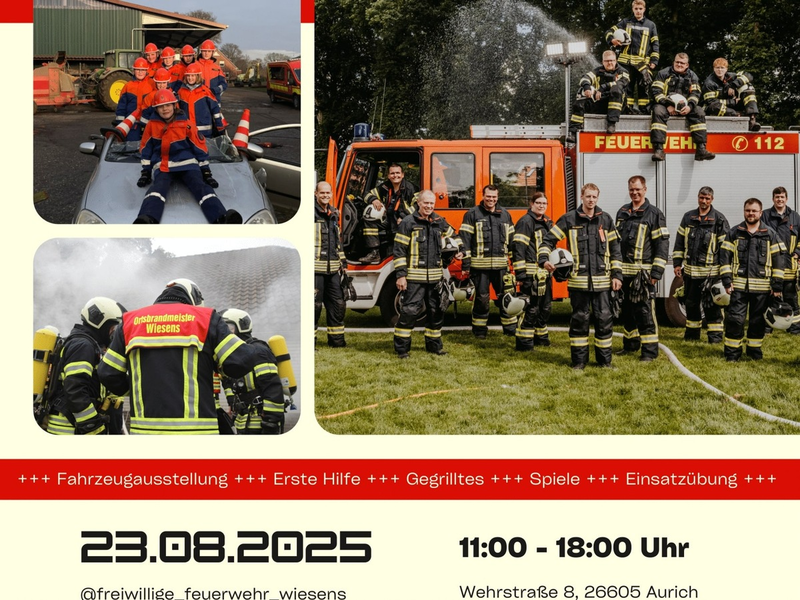 FW-AUR: Feuerwehr Wiesens lädt zum Tag der offenen Tür am 23.08. - Foto: presseportal.de