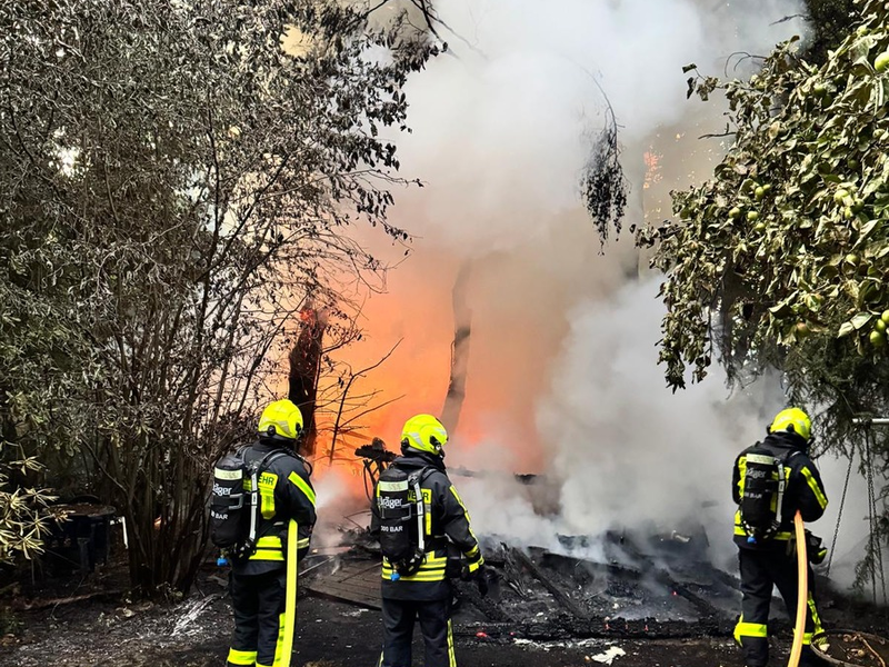 FW-EN: Gartenlaubenbrand in Schwelm - Foto: presseportal.de