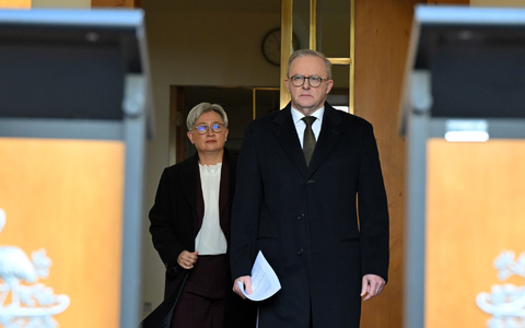 Australiens Premier Anthony Albanese schlieĂt sich Frankreich und Kanada an. - Foto: Mick Tsikas/AAP/dpa Australiens Premier Anthony Albanese schlieĂt sich Frankreich und Kanada an. - Foto: Mick Tsikas/AAP/dpa