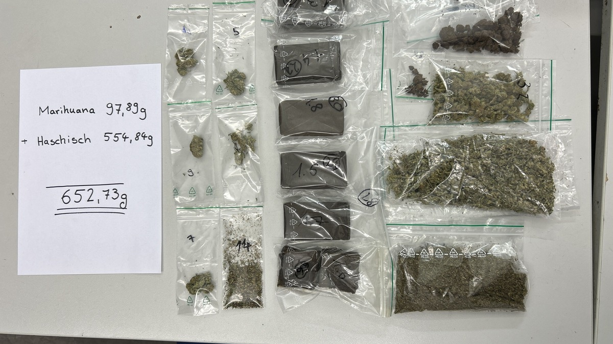 POL-DA: Bensheim: Insgesamt mehr als ein halbes Kilo Marihuana und Haschisch beschlagnahmt/Zwei Jugendliche vorläufig festgenommen - Foto: presseportal.de