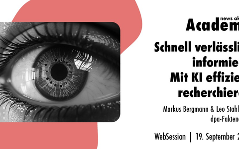 Schnell verlässlich informiert: Mit KI effizient recherchieren / Ein Online-Seminar der news aktuell Academy - Foto: presseportal.de