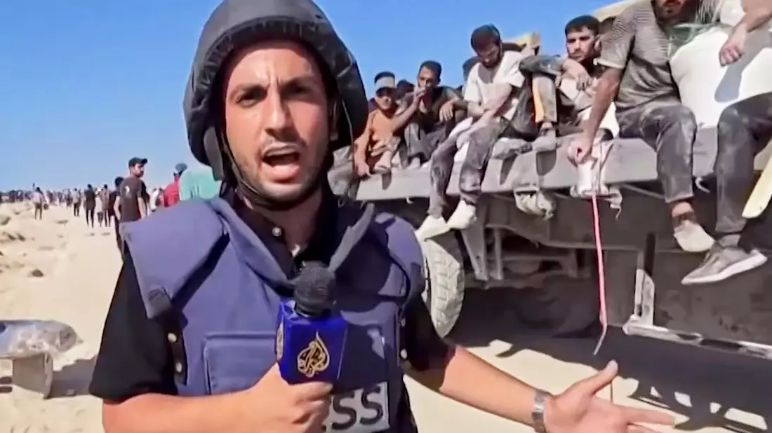 Die EU verurteilt die Tötung des Al-Dschasira-Korrespondenten Anas al-Scharif sowie vier weiterer Mitarbeiter durch die israelischen Streitkräfte.   - Bild: Uncredited/AL JAZEERA via AP/dpa