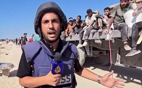 Der Korrespondent des arabischen Senders Al-Dschasira, Anas al-Scharif, wurde zusammen mit anderen Journalisten getötet. (Archivbild)  - Foto: Uncredited/AL JAZEERA via AP/dpa