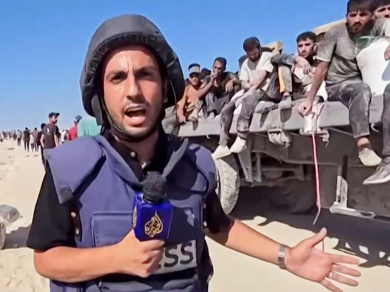 Der Korrespondent des arabischen Senders Al-Dschasira, Anas al-Scharif, wurde zusammen mit anderen Journalisten getötet. (Archivbild)  - Foto: Uncredited/AL JAZEERA via AP/dpa