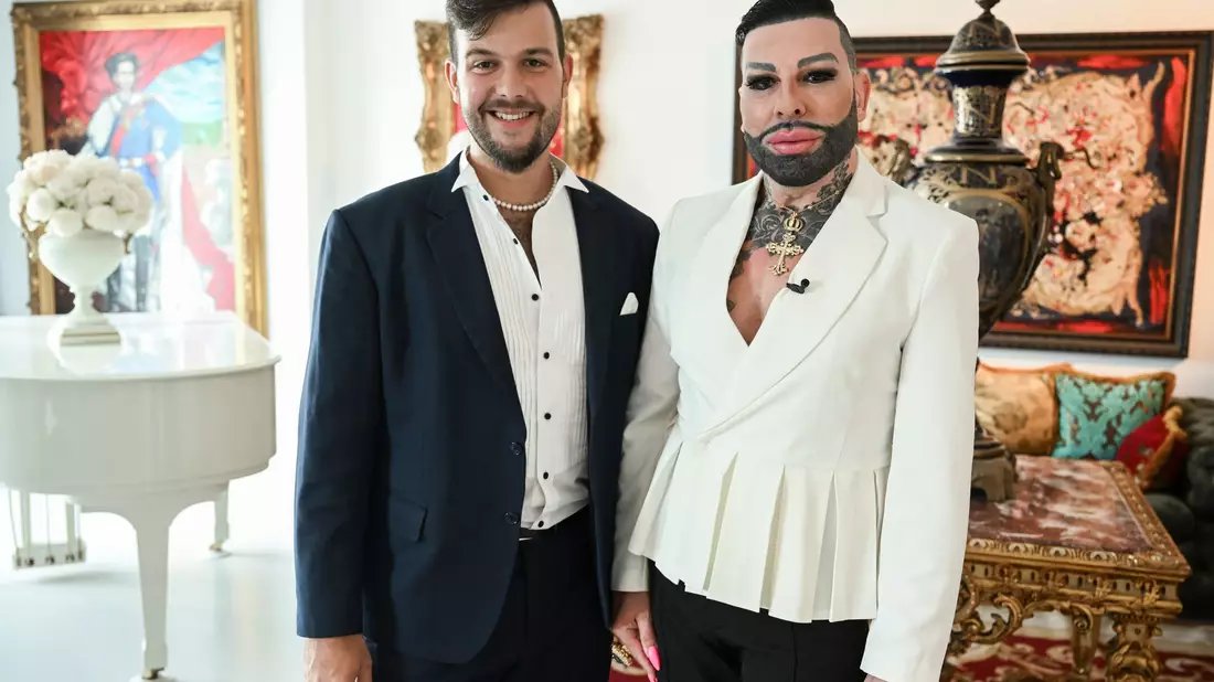 Der Modedesigner Harald Glööckler und der CDU-Politiker Marc-Eric Lehmann zeigten sich eine Zeit lang öffentlich vertraut. (Archivbild) - Bild: Jens Kalaene/dpa