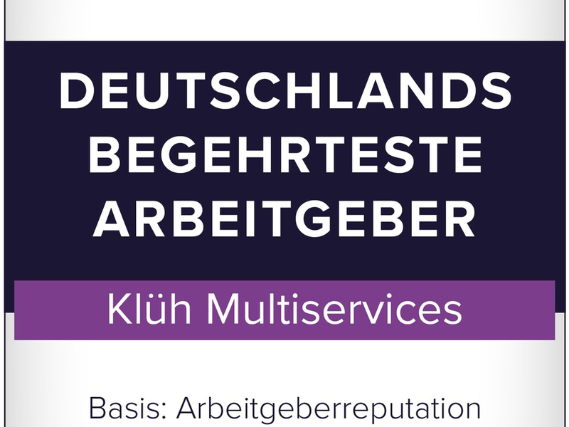 Bestplatzierung im Branchen-Ranking / Klüh erneut begehrtester Arbeitgeber im Facility Management - Foto: presseportal.de