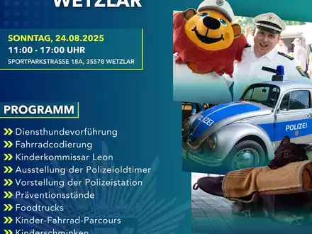 Mittelhessen: LAHN-DILL-KREIS: Die Polizei lädt zum Tag der offenen Tür in die Polizeistation Wetzlar ein - Foto: presseportal.de