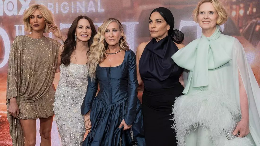 Nicole Ari Parker, Kristin Davis, Sarah Jessica Parker, Sarita Choudhury und Cynthia Nixon bei einer Feier zum Auftakt der dritten und nun auch letzten Staffel der Serie «And Just Like That...» im Mai 2025 in New York City. (Archivbild) - Bild: Lev Radin/ZUMA Press Wire/dpa