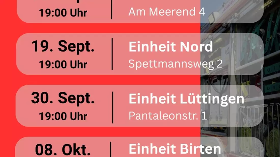 FW Xanten: Feuerwehr Xanten lädt zu offenen Dienstabenden ein - Bild: presseportal.de
