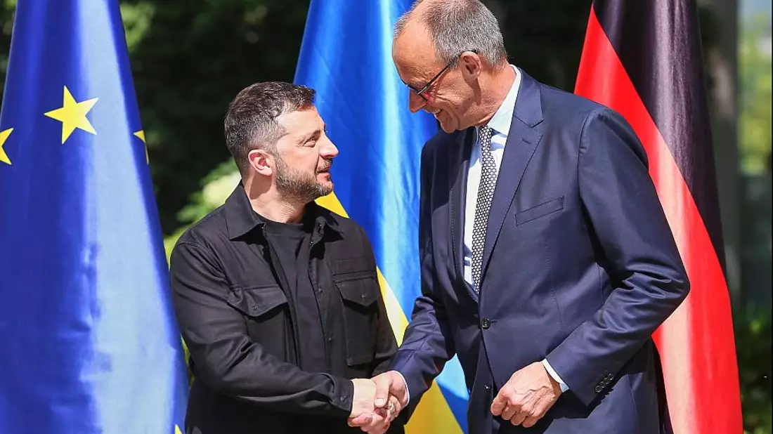Wolodymyr Selenskyj und Friedrich Merz am 13.08.2025 - Bild: über dts Nachrichtenagentur