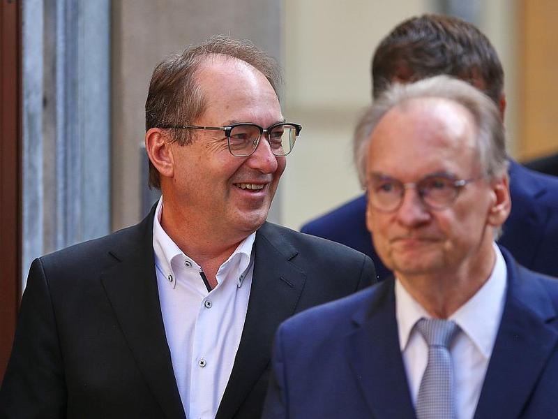 Alexander Dobrindt und Reiner Haseloff am 14.08.2025 - Foto: über dts Nachrichtenagentur