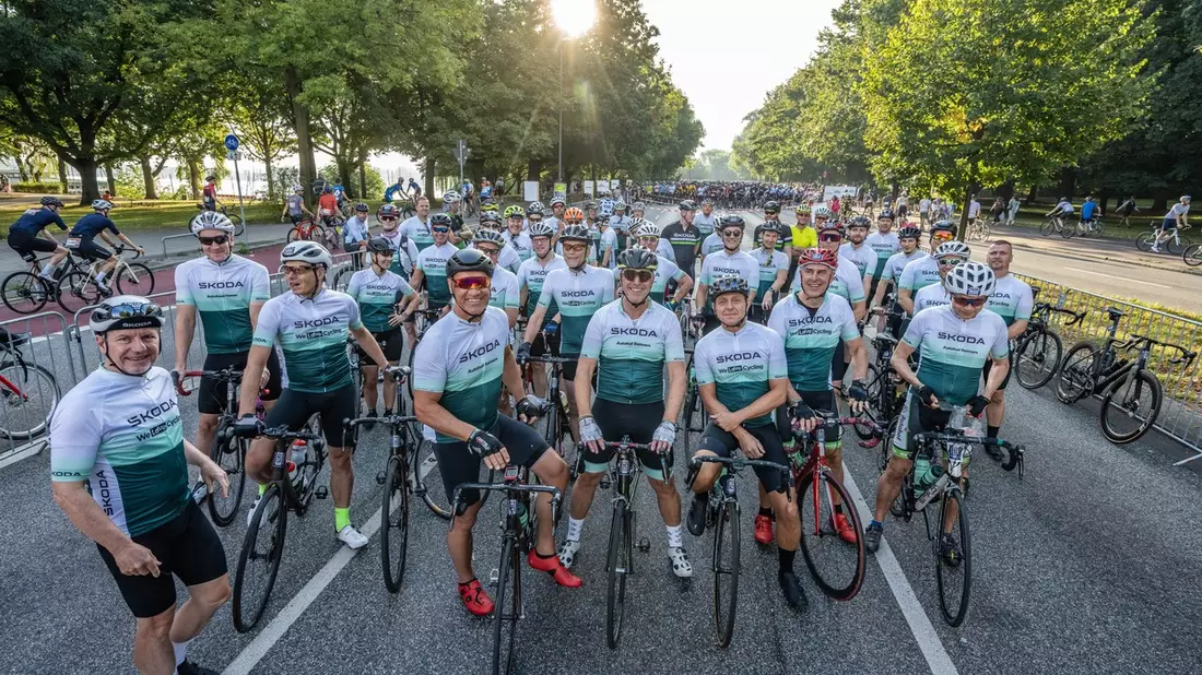 Škoda offizieller Partner der ADAC Cyclassics Hamburg bei Profi- und Jedermann-Rennen - Bild: presseportal.de