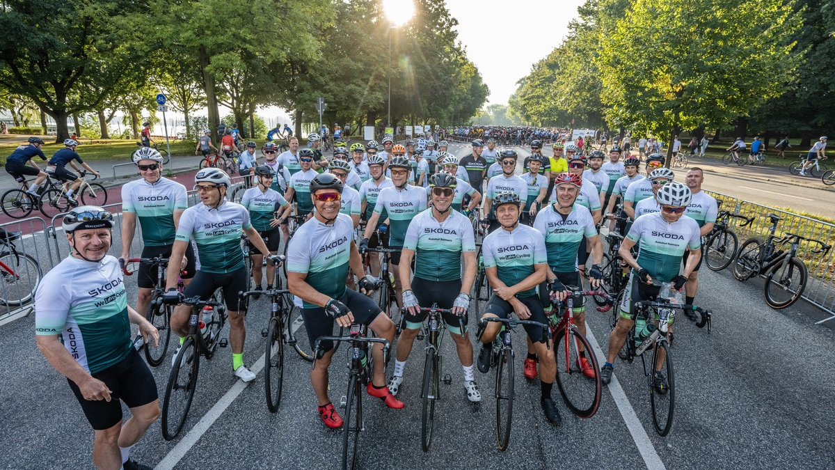 Škoda offizieller Partner der ADAC Cyclassics Hamburg bei Profi- und Jedermann-Rennen - Foto: presseportal.de