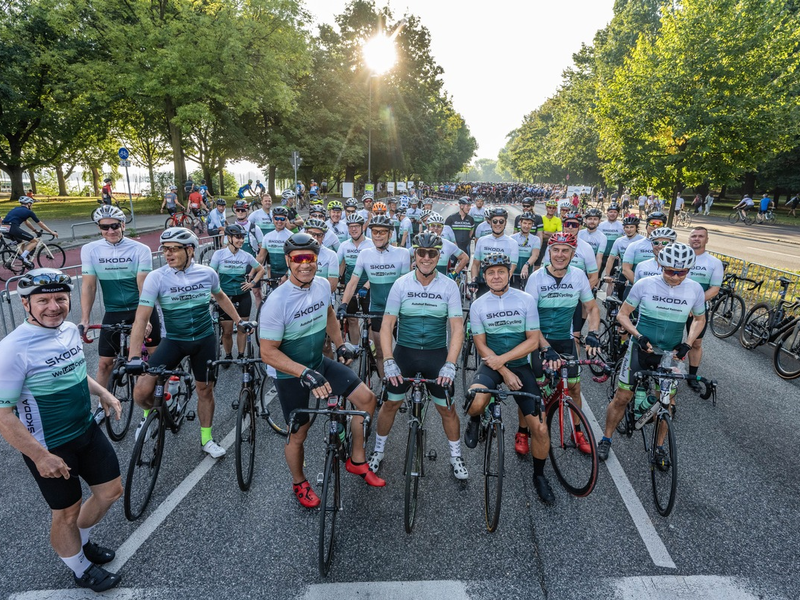 Škoda offizieller Partner der ADAC Cyclassics Hamburg bei Profi- und Jedermann-Rennen - Foto: presseportal.de