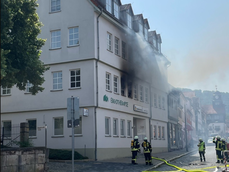LPI-NDH: Wohnhausbrand endet glimpflich - Foto: presseportal.de