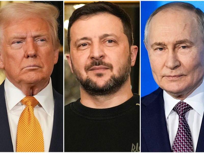 Einen Dreier-Gipfel gilt zwar aus Sicht von US-Präsident Donald Trump als notwendig, um den Krieg in der Ukraine zu beenden, aber Kremlchef Wladimir Putin zeigt daran kein Interesse. (Archivbild)  - Foto: Morissard/Bednyakov/AP/dpa