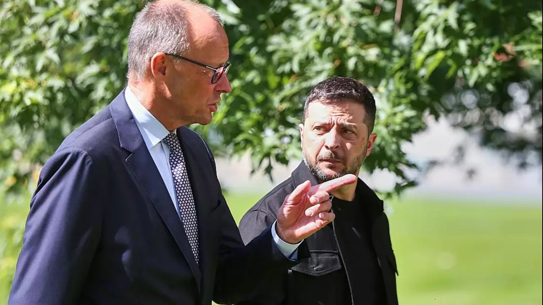 Friedrich Merz und Wolodymyr Selenskyj am 13.08.2025 - Bild: über dts Nachrichtenagentur