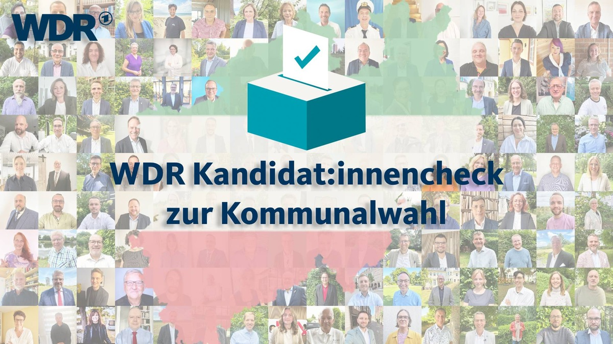 Jetzt Online: WDR-Kandidat:innencheck zur Kommunalwahl 2025 - Foto: presseportal.de