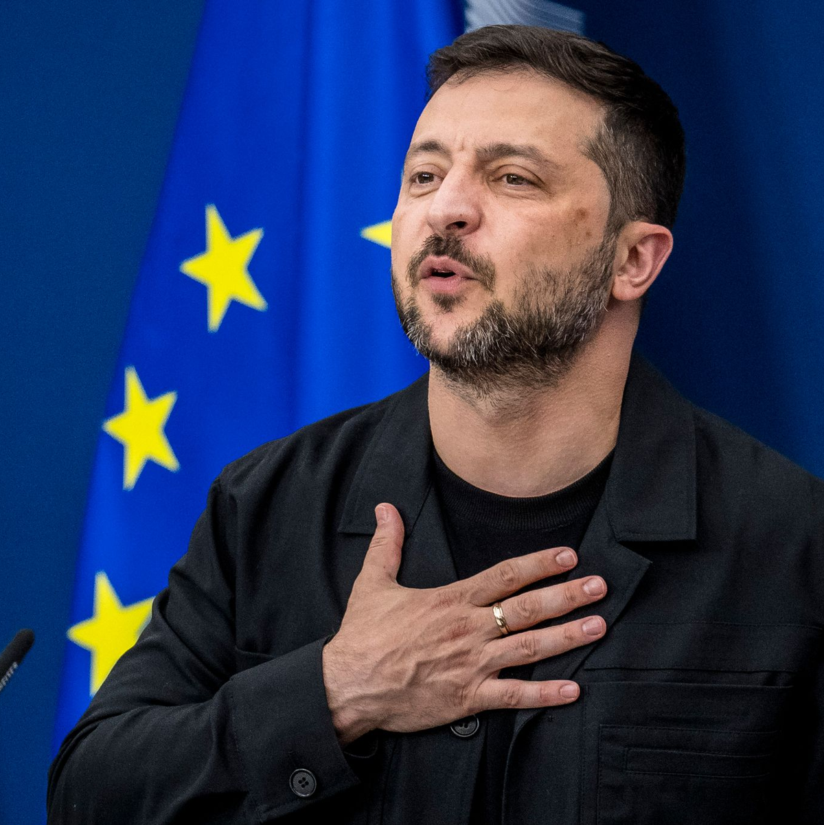 Selenskyj will Sicherheitsgarantien nach Nato-Vorbild.  - Foto: Wiktor Dabkowski/ZUMA Press Wire/dpa