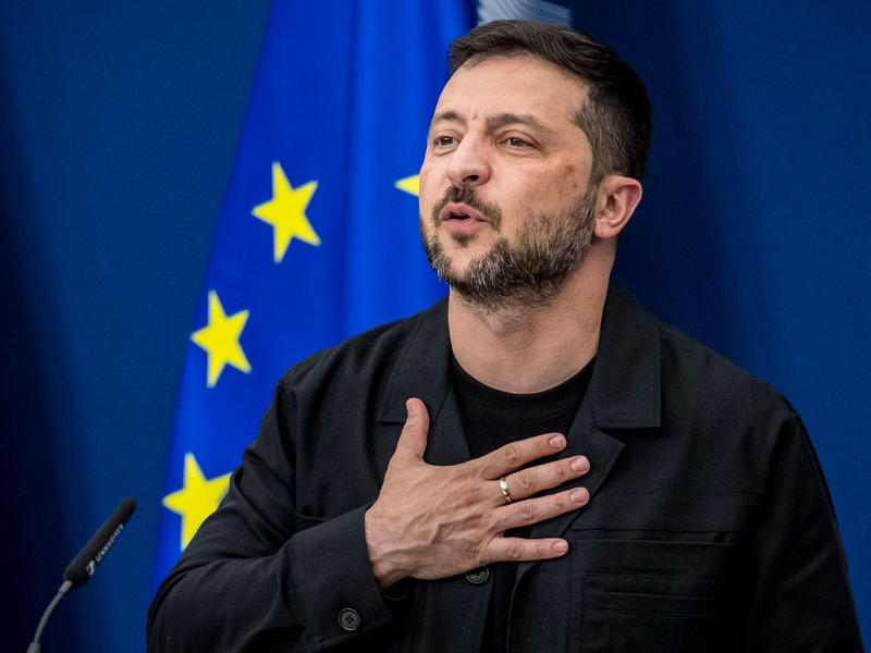 Selenskyj will Sicherheitsgarantien nach Nato-Vorbild.  - Foto: Wiktor Dabkowski/ZUMA Press Wire/dpa